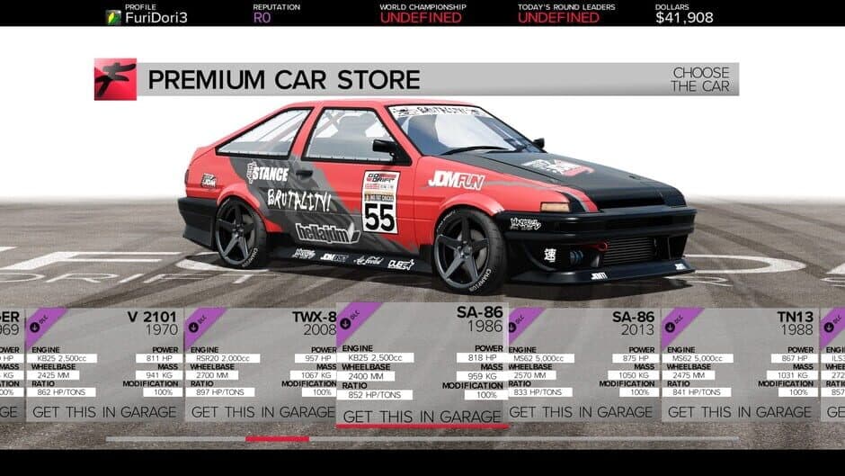 Скриншот 6 из Furidashi: Drift Cyber Sport - Premium Cars Pack 2