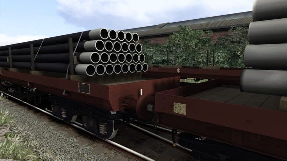 Скриншот 1 из TS Marketplace: BDA 80t Bogie Bolster Wagon Pack