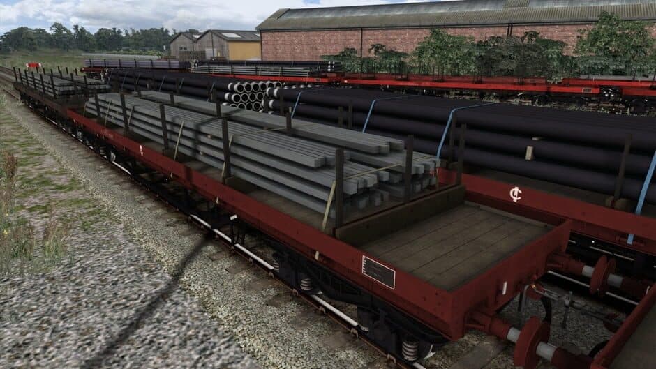 Скриншот 10 из TS Marketplace: BDA 80t Bogie Bolster Wagon Pack