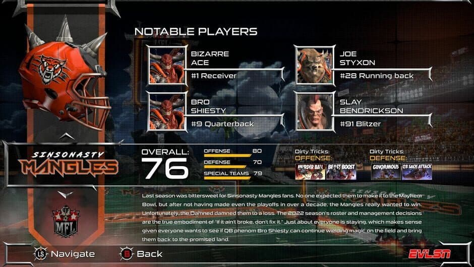 Скриншот 2 из Mutant Football League: Sinsonasty Mangles