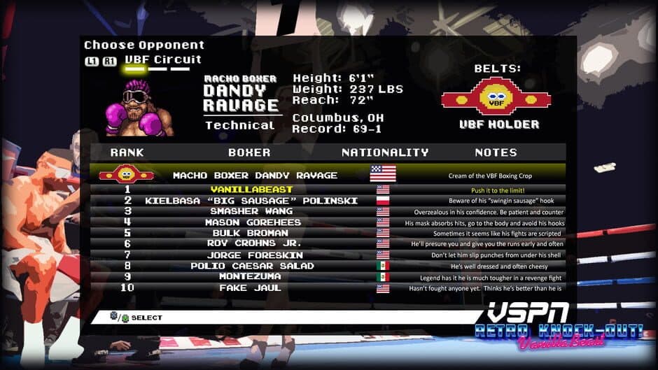 Скриншот 5 из VanillaBeast: Retro Knock-Out!