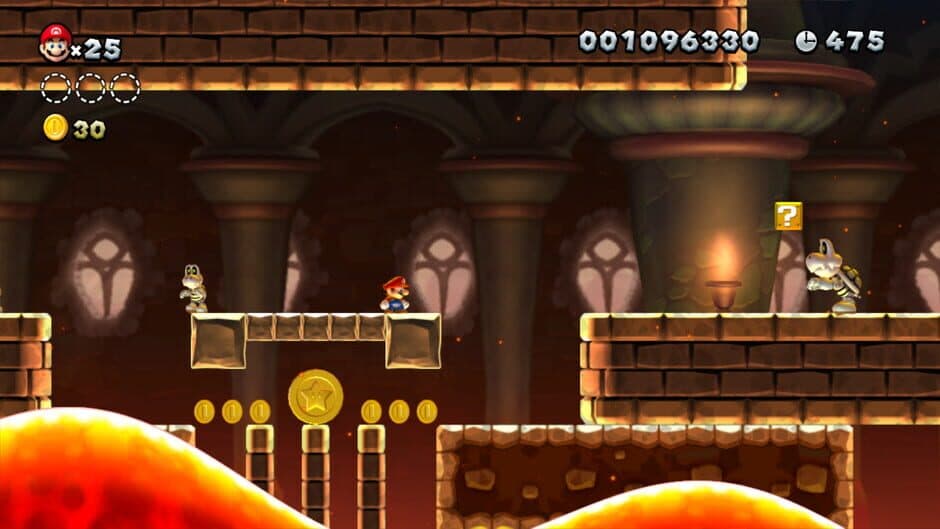 Скриншот 2 из New Super Mario Bros. U but the Floor is Lava