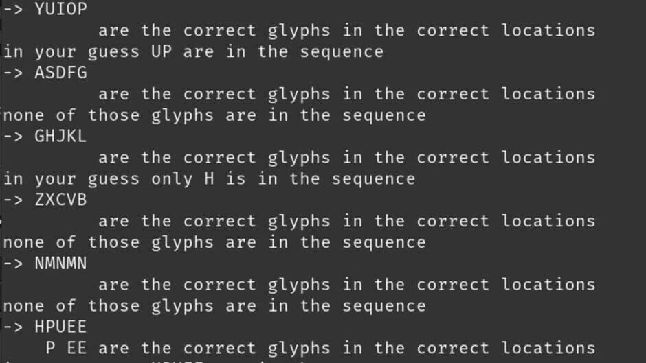 Скриншот 1 из Glyph Guesser