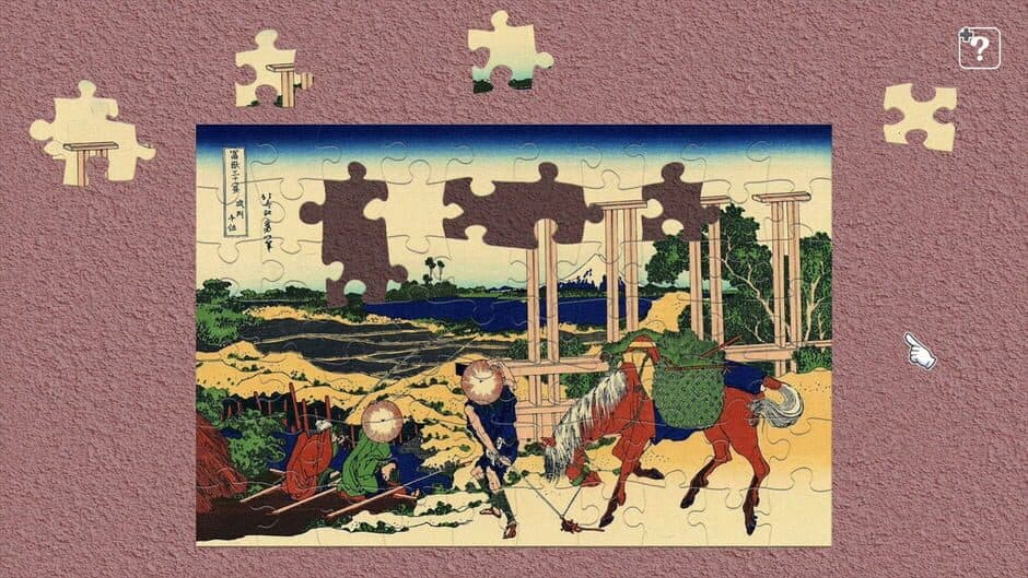Скриншот 4 из Jigsaw Masterpieces: Masterpieces of World - Ukiyo-e, Hokusai's Thirty-Six Views of Mt.Fuji Vol.1