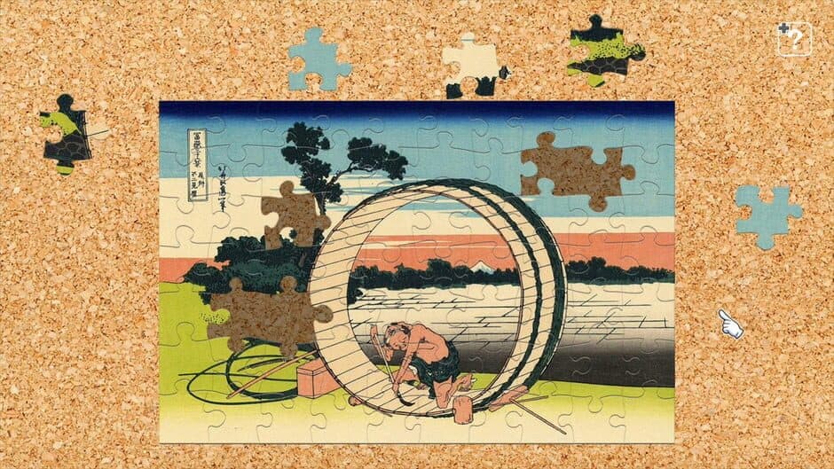 Скриншот 2 из Jigsaw Masterpieces: Masterpieces of World - Ukiyo-e, Hokusai's Thirty-Six Views of Mt.Fuji Vol.1