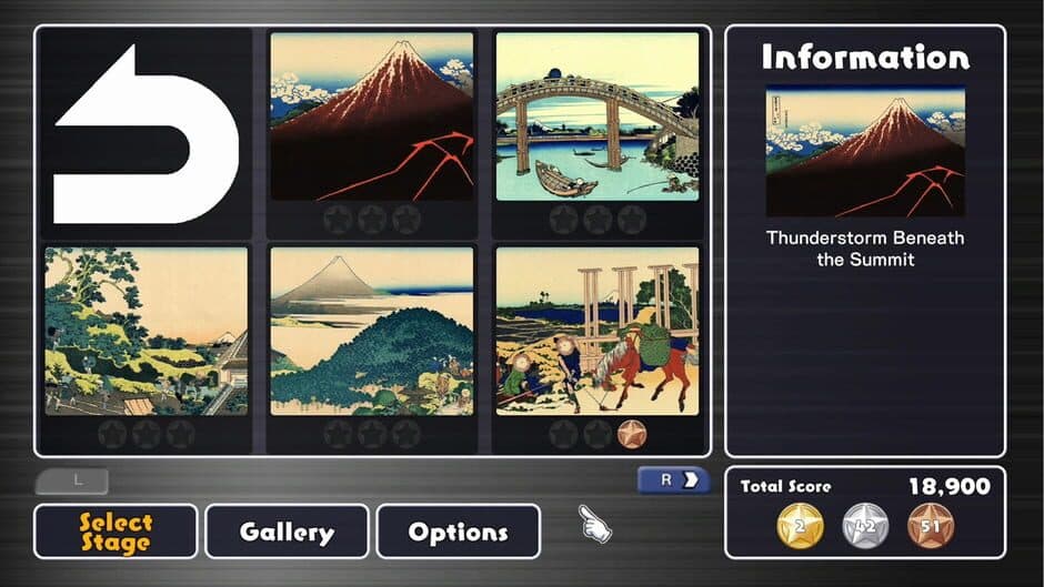Скриншот 1 из Jigsaw Masterpieces: Masterpieces of World - Ukiyo-e, Hokusai's Thirty-Six Views of Mt.Fuji Vol.1