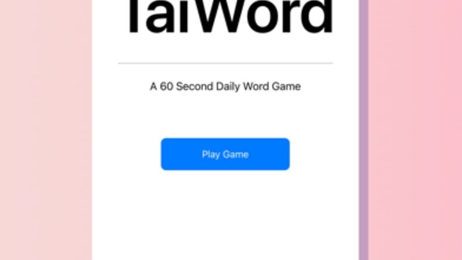 Скриншот 2 из TaiWord: A Daily Word Game