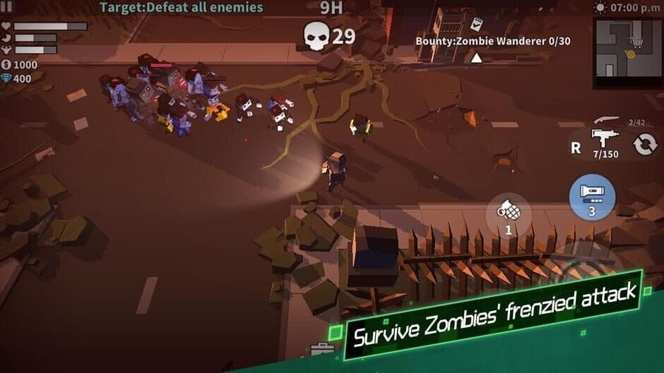 Скриншот 1 из Gunslinger: Zombie Survival 2019