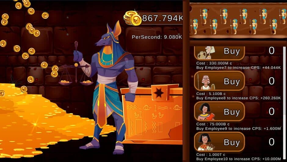 Скриншот 4 из Anubis Clicker
