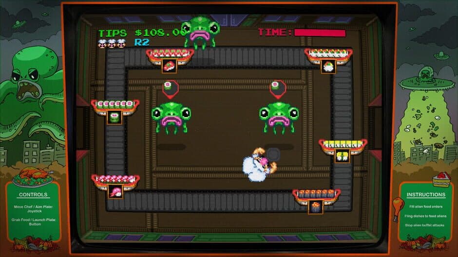 Скриншот 3 из Digital Eclipse Arcade: Invasion of the Buffet Snatchers