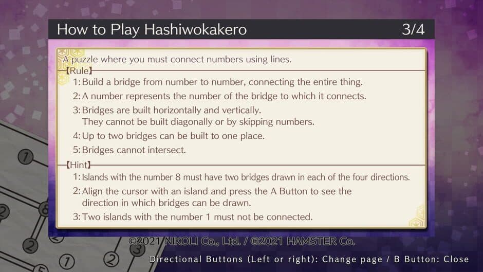 Скриншот 3 из Puzzle by Nikoli S Hashiwokakero