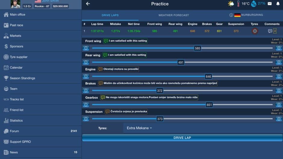 Скриншот 2 из GPRO: Classic Racing Manager