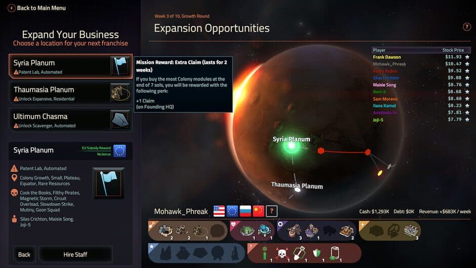 Скриншот 2 из Offworld Trading Company: The Patron and the Patriot