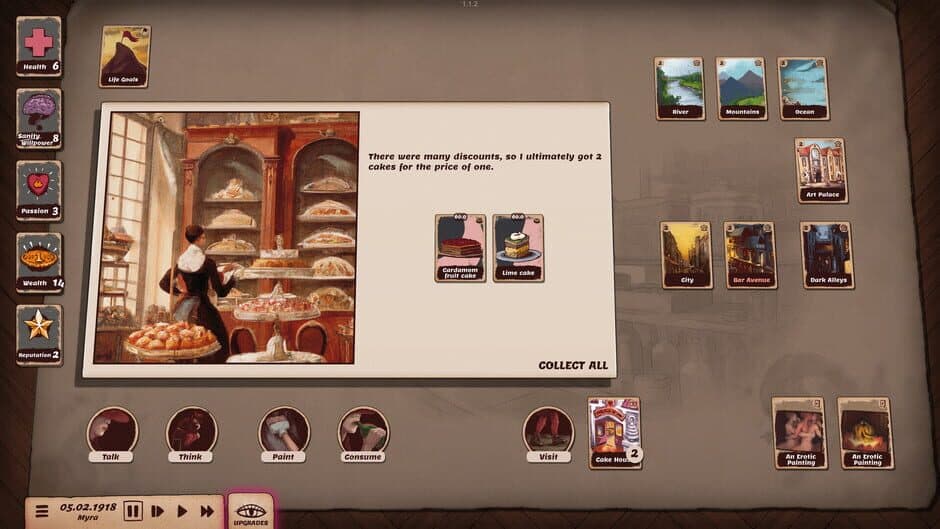 Скриншот 2 из Artist Life Simulator: Cakes and Guns