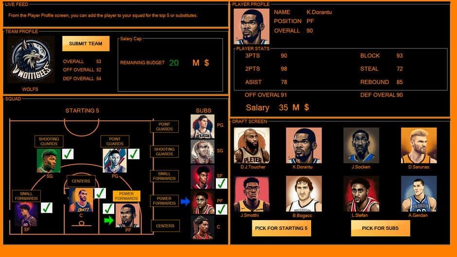Скриншот 2 из NFBL: National Fantasy Basketball League