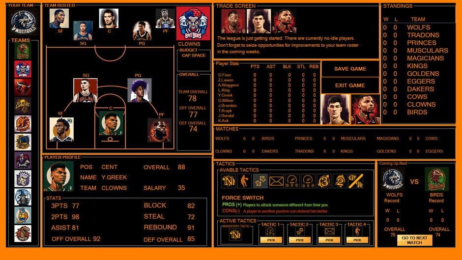 Скриншот 3 из NFBL: National Fantasy Basketball League