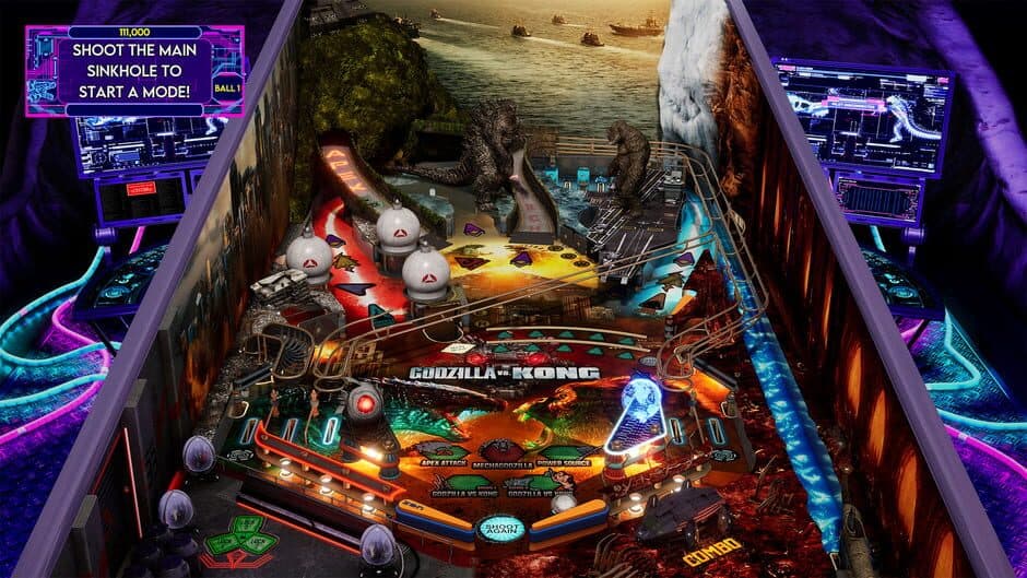 Скриншот 2 из Pinball FX: Godzilla vs. Kong Pinball Pack