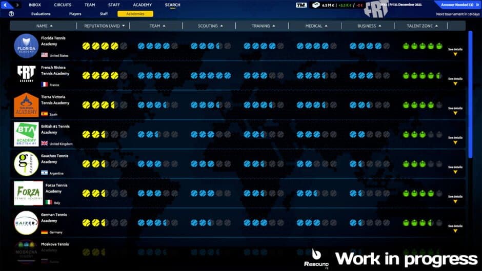 Скриншот 2 из Tennis Manager 2023