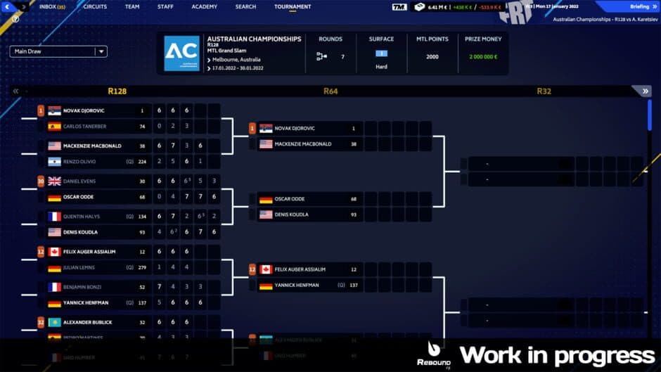 Скриншот 3 из Tennis Manager 2023