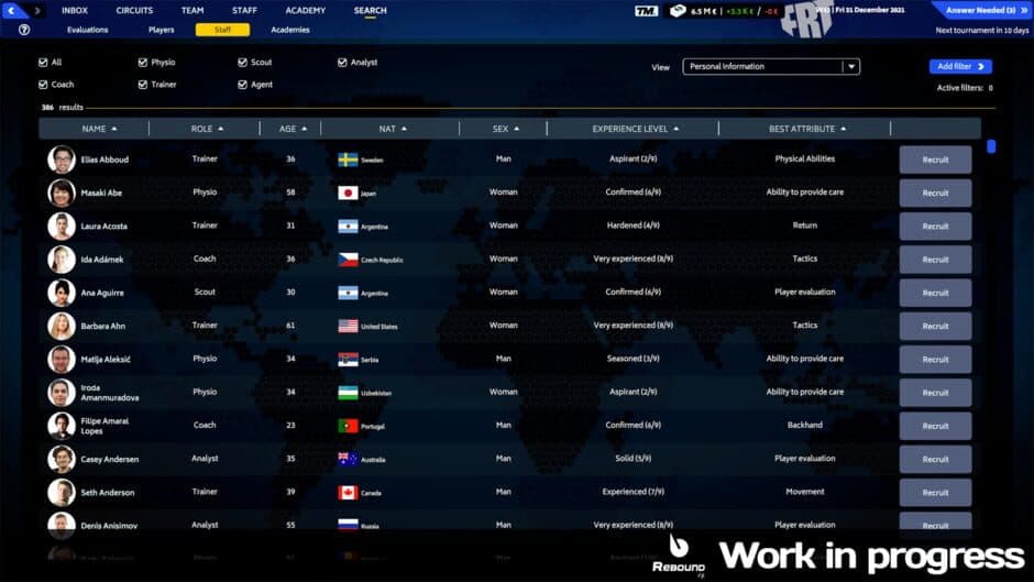Скриншот 5 из Tennis Manager 2023