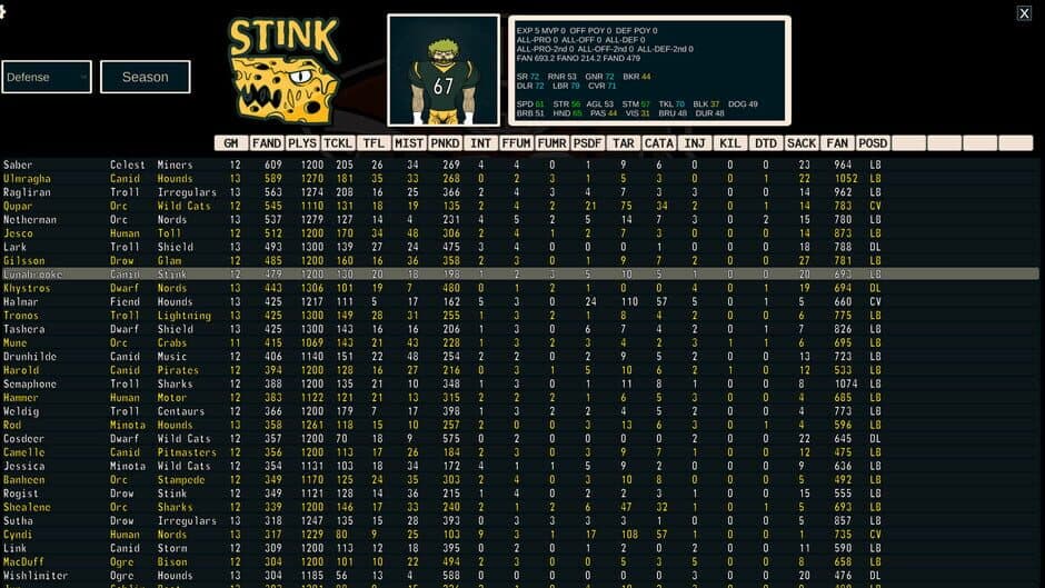Скриншот 7 из FFFL: Brutalball Manager