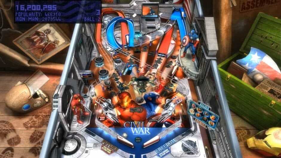 Скриншот 1 из Pinball FX2: Marvel Civil War