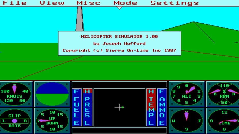 Скриншот 1 из Sierra's 3-D Helicopter Simulator