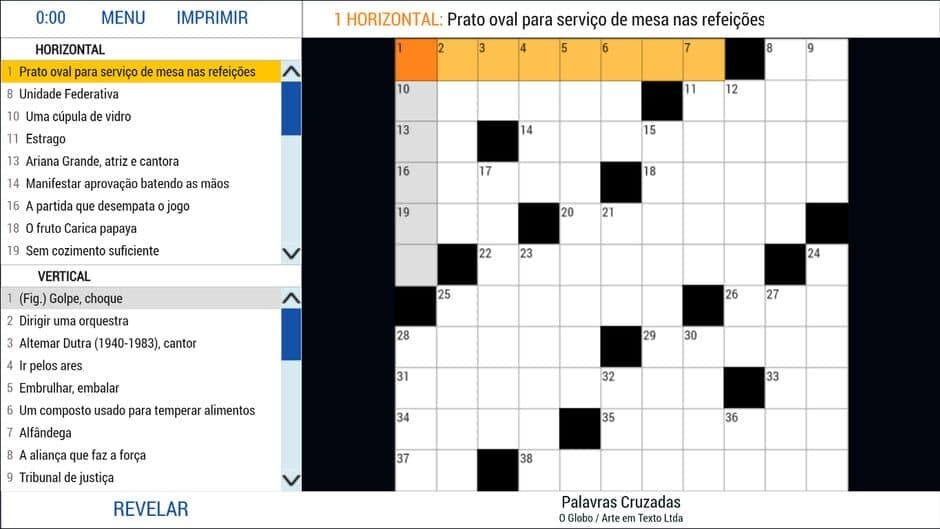 Скриншот 1 из Palavras Cruzadas: O Globo