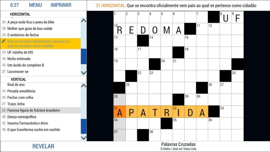 Скриншот 3 из Palavras Cruzadas: O Globo