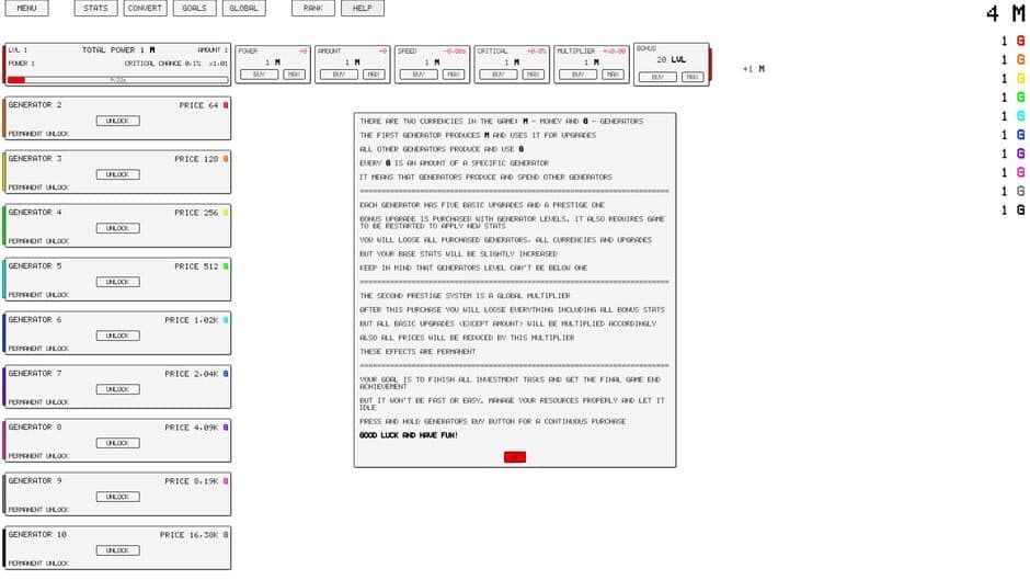 Скриншот 1 из Idle: Generators