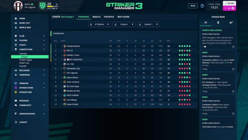 Скриншот 5 из Striker Manager 3