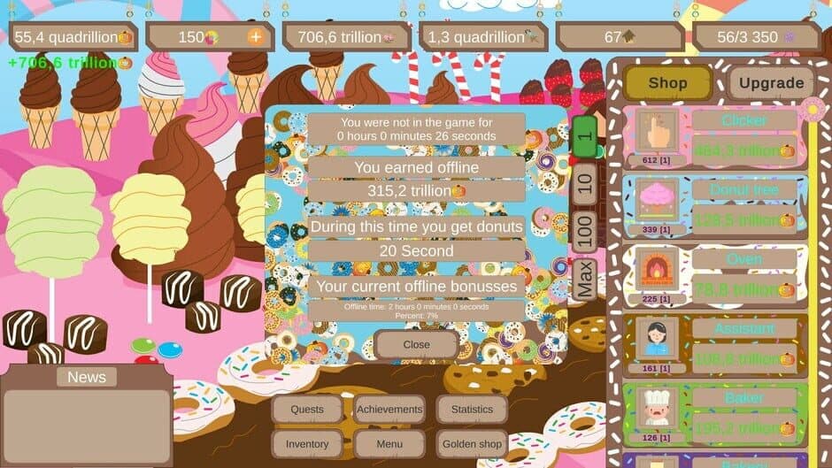 Скриншот 3 из Donut Land Clicker
