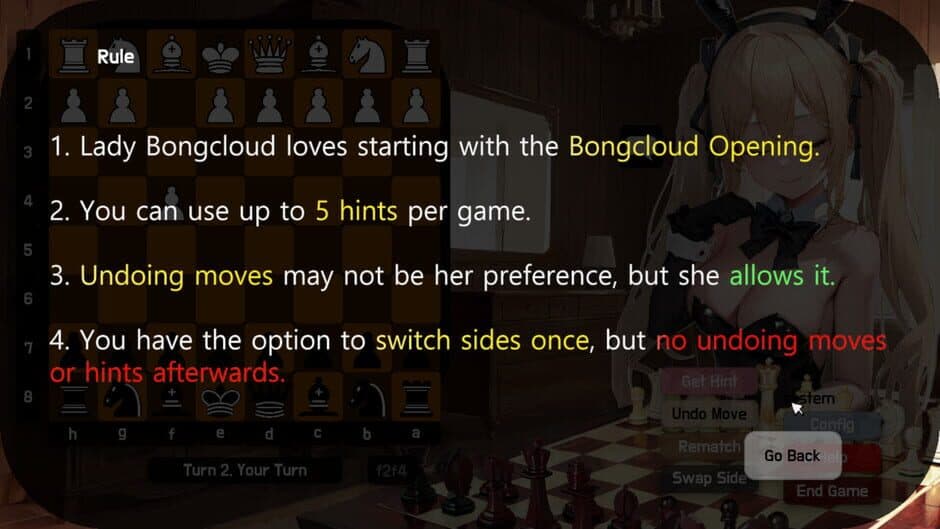 Скриншот 1 из Play Chess with Lady Bongcloud