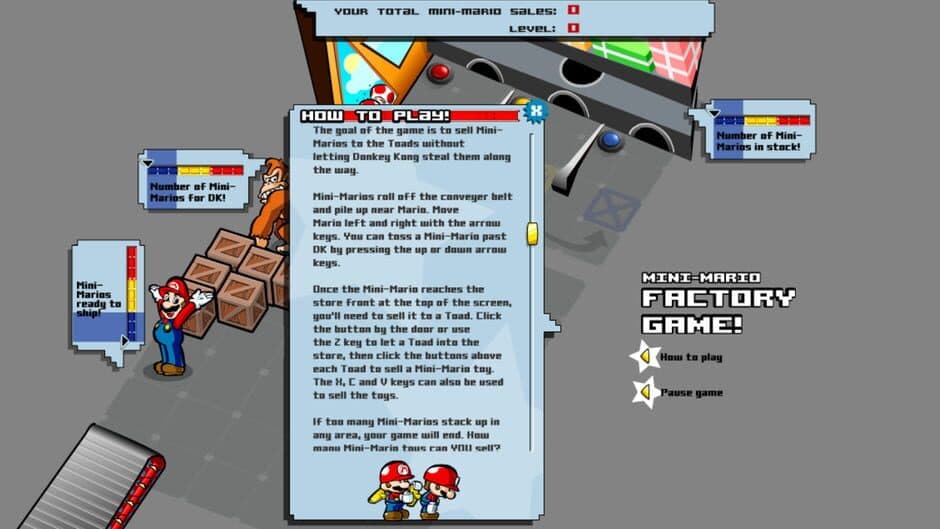 Скриншот 1 из Mini-Mario Factory Game!