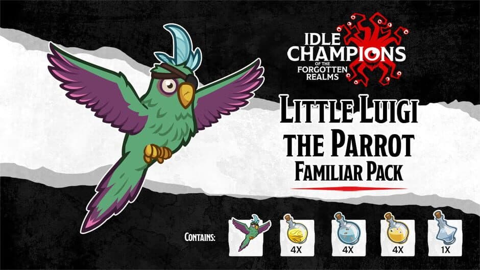 Скриншот 1 из Idle Champions: Little Luigi the Parrot Familiar Pack