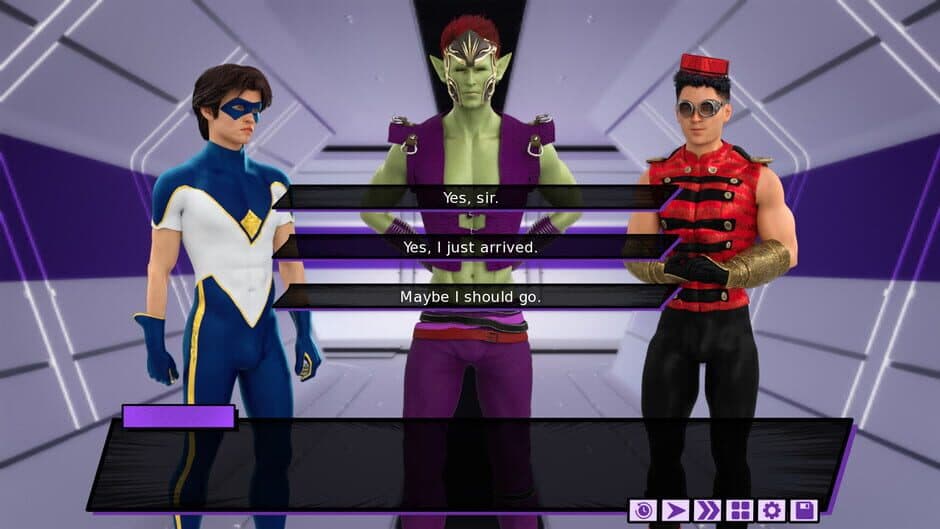 Скриншот 2 из Fresh Force Frustrations: A Gay Superhero Erotic Visual Novel