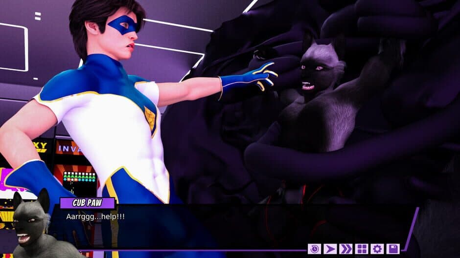 Скриншот 5 из Fresh Force Frustrations: A Gay Superhero Erotic Visual Novel