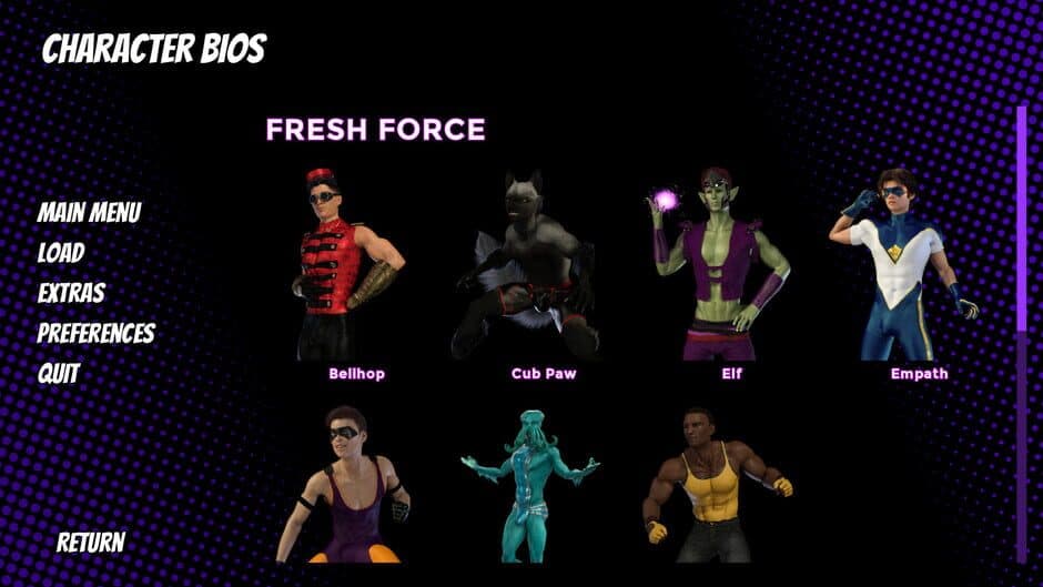 Скриншот 8 из Fresh Force Frustrations: A Gay Superhero Erotic Visual Novel