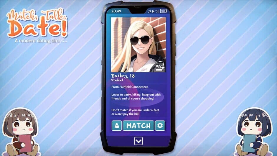 Скриншот 7 из Match, Talk, Date!: A Modern Dating Sim!
