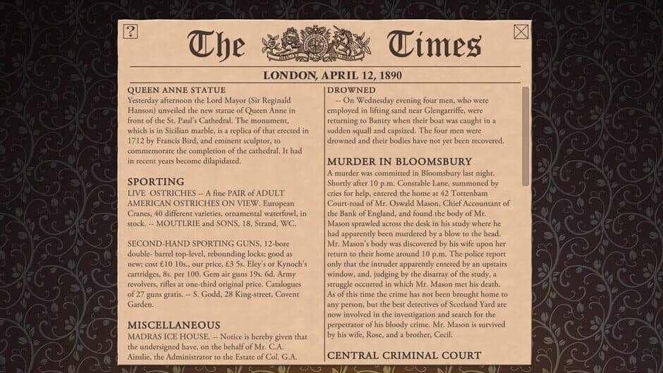 Скриншот 4 из Sherlock Holmes Consulting Detective: The Case of Banker's Final Debt