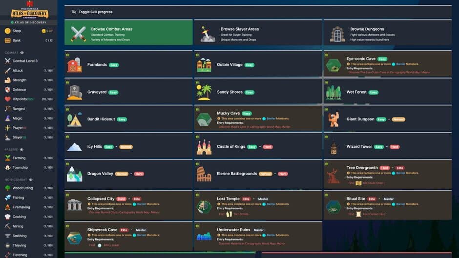 Скриншот 1 из Melvor Idle: Atlas of Discovery