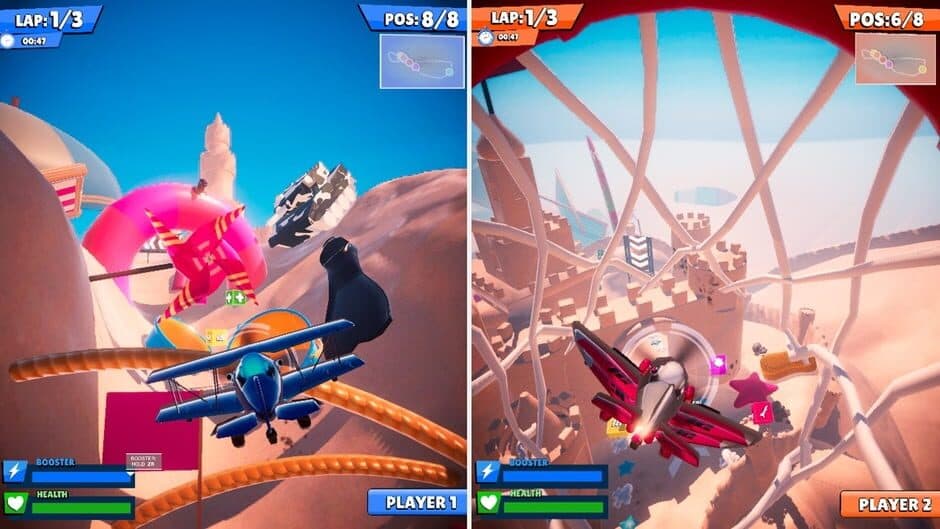 Скриншот 9 из Airplane Race Simulator 2 Player Game