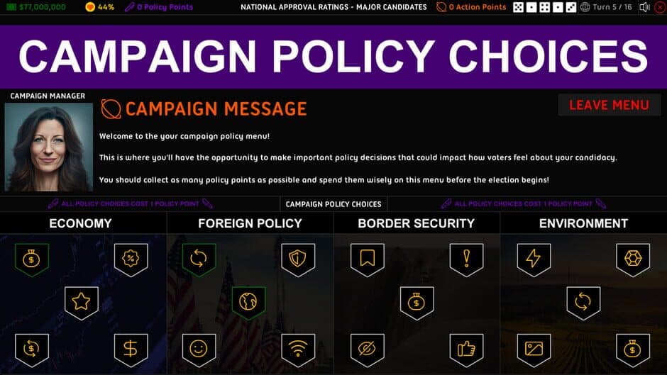 Скриншот 4 из 2024 U.S. Election Simulator