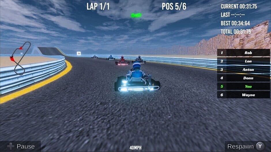 Скриншот 1 из Kart Crazy Race Simulator Game