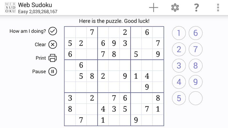 Скриншот 6 из Web Sudoku