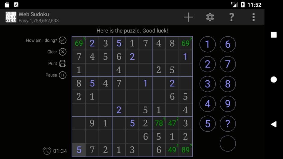 Скриншот 7 из Web Sudoku
