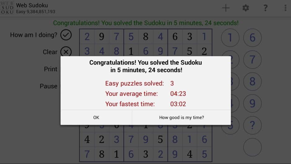 Скриншот 9 из Web Sudoku
