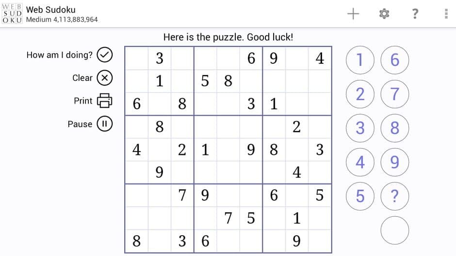 Скриншот 10 из Web Sudoku