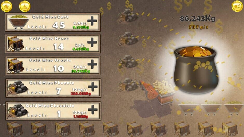 Скриншот 1 из Gold Rush Clicker