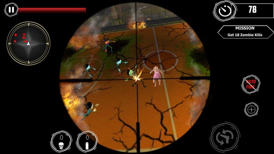 Скриншот 3 из Zombie Sniper Shooter: Stickman War